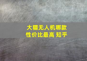 大疆无人机哪款性价比最高 知乎